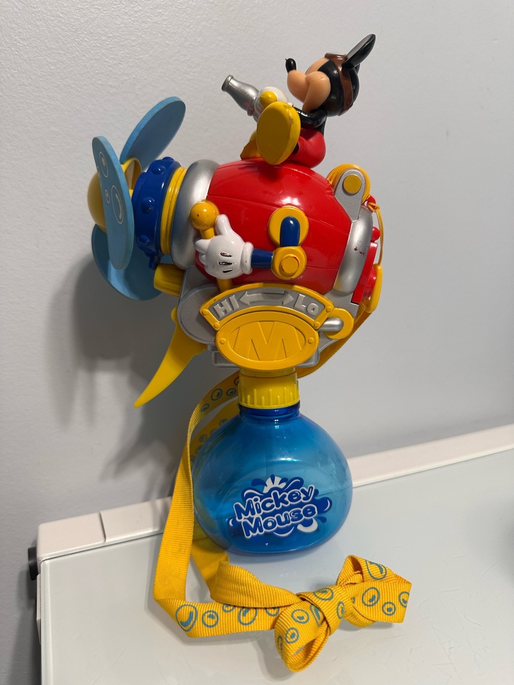 Disney Tokyo Mickey Mouse Airplane Water Fan Toy with Strap
